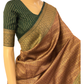 Maroon with Green Handloom Katan Banarasi Chanderi Silk Saree