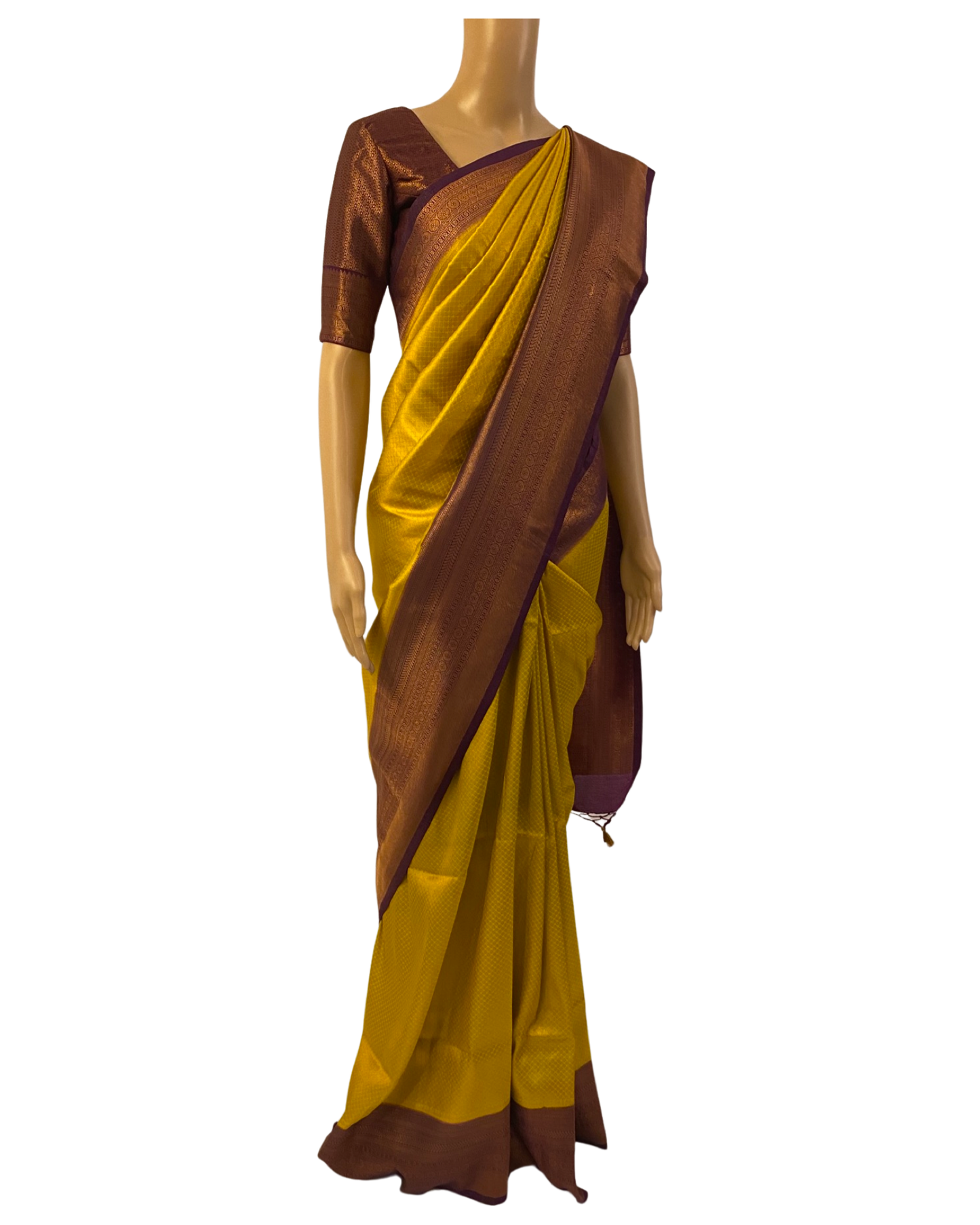 Yellow Kubera Silk Saree