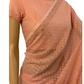 Light Peach Pure Chiffon Work Saree