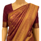 Wine Handloom Banarasi Silk Saree