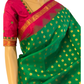 Green and Pink Kanchipuram Silk Saree