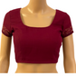 Designer Wine Chiffon Georgette Saree (blouse)