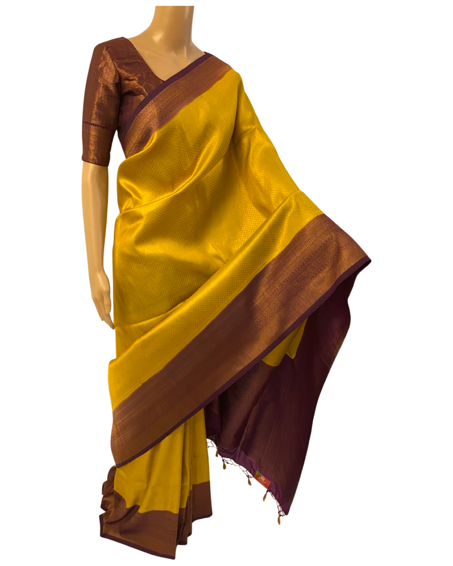 Yellow Kubera Silk Saree