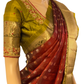 Maroon and Green Pure Handloom Kanchipuram Silk Saree