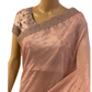Bollywood Style Designer Pure Crepe Fabric Embroidery Saree