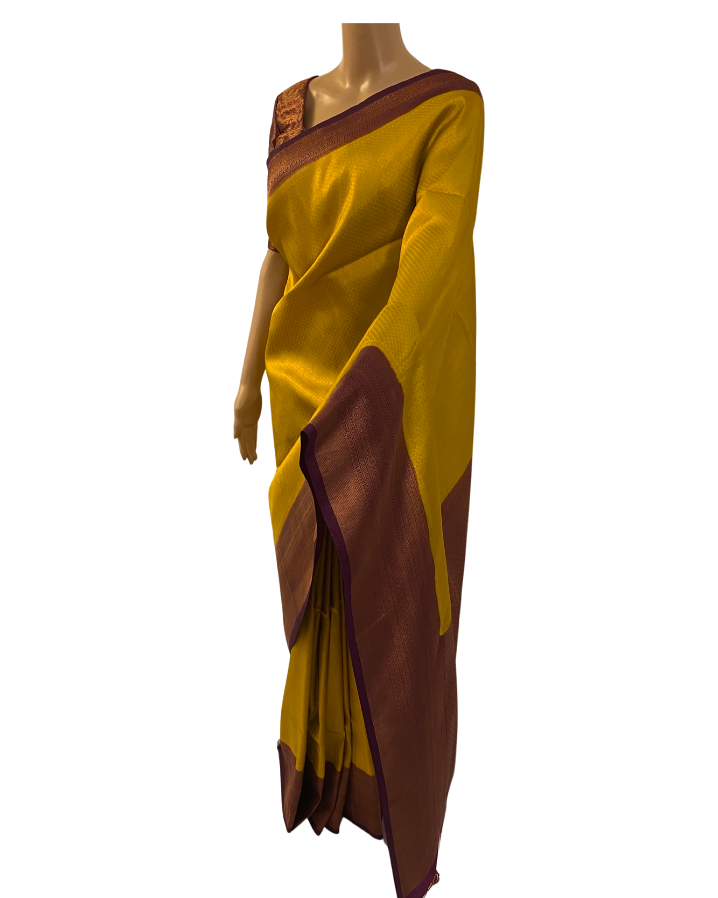 Yellow Kubera Silk Saree