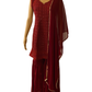 MAROON SHARARA IN GEORGETTE WITH HEAVY EMBROIDERY WORK
