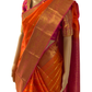 Orange and Pink Kanchipuram Handloom Silk Saree