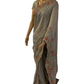 Pastel Green Party Wear Chinnon Crepe Saree