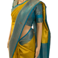 Yellow Kubera Silk Saree with Stone Work