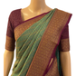 Sea Green with Maroon Katan Banarasi Saree