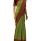 Pista Green and Maroon Banarasi Georgette Saree