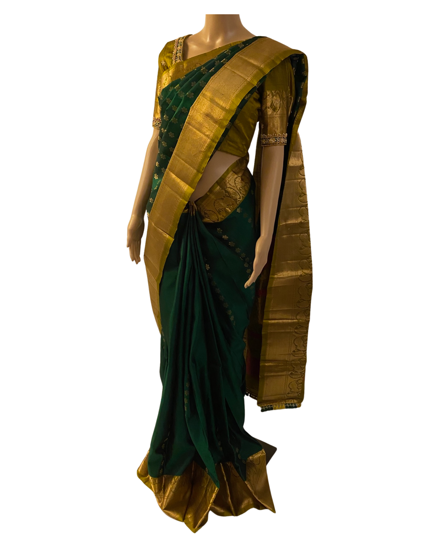 Green Handloom Kanchipuram Silk Saree