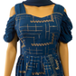 DESIGNER PARTY WEAR BLUE PEPLUM KURTHA AND SHARARA SET
