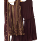 WINE KURTA WITH FLARED SHARARA (with hanger)