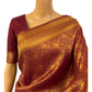 Wine Handloom Banarasi Silk Saree