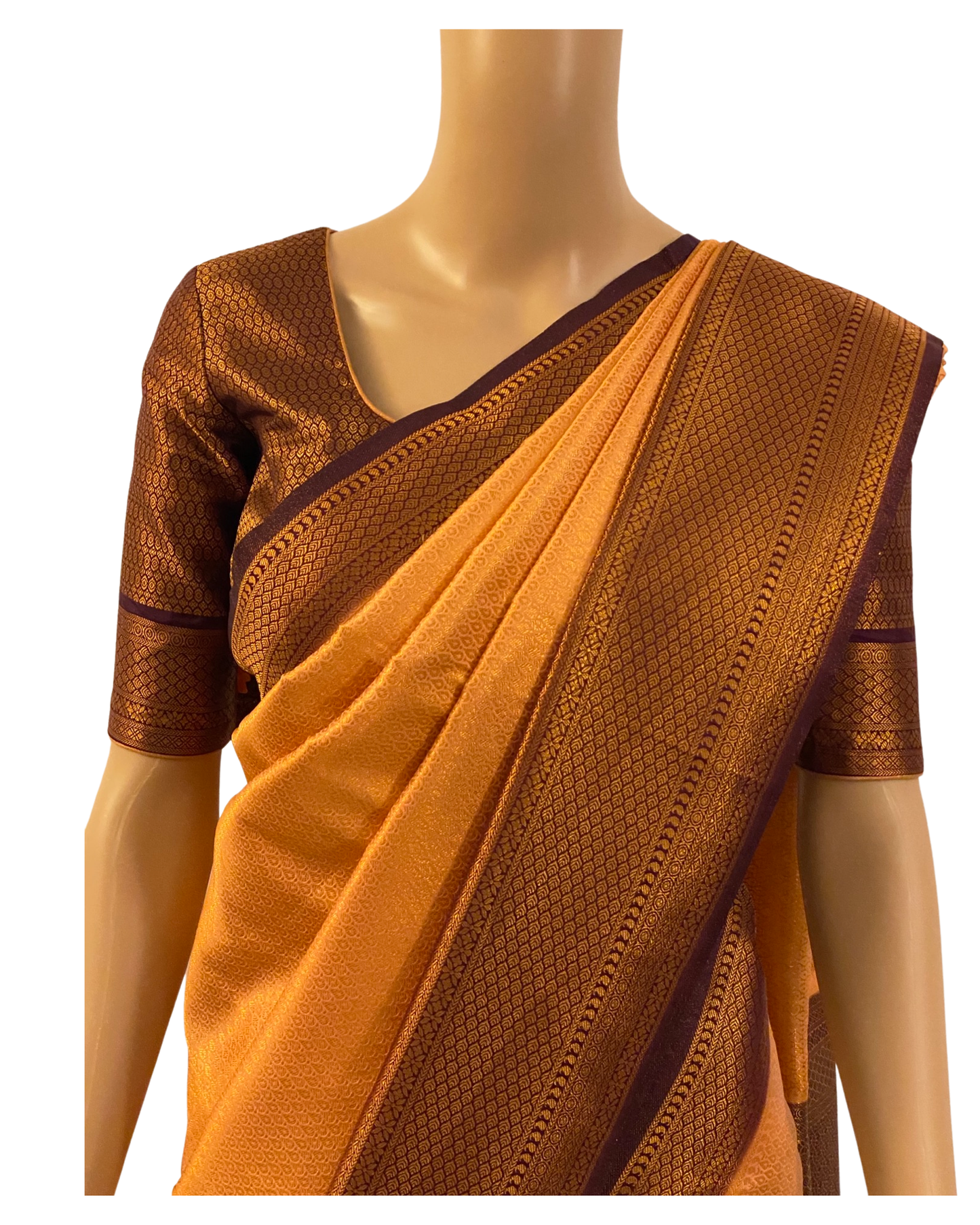 Orange Kubera Silk Saree