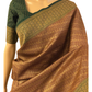 Maroon with Green Handloom Katan Banarasi Chanderi Silk Saree