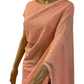 Light Peach Pure Chiffon Work Saree