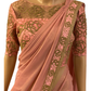 Pastel Shimmer Peach Chiffon Saree