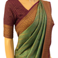 Sea Green with Maroon Katan Banarasi Saree