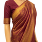 Wine Handloom Banarasi Silk Saree