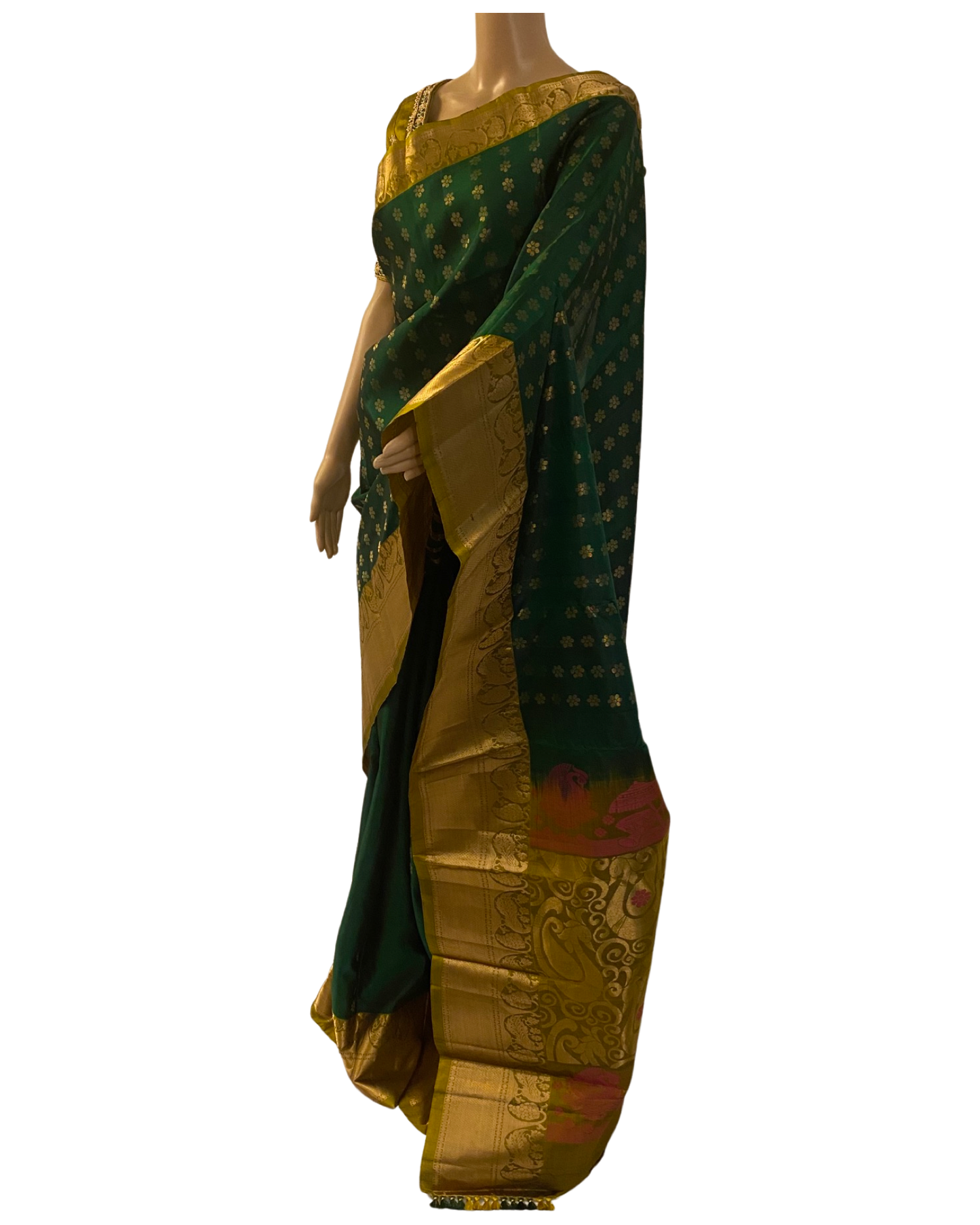 Green Handloom Kanchipuram Silk Saree