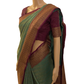 Sea Green with Maroon Katan Banarasi Saree