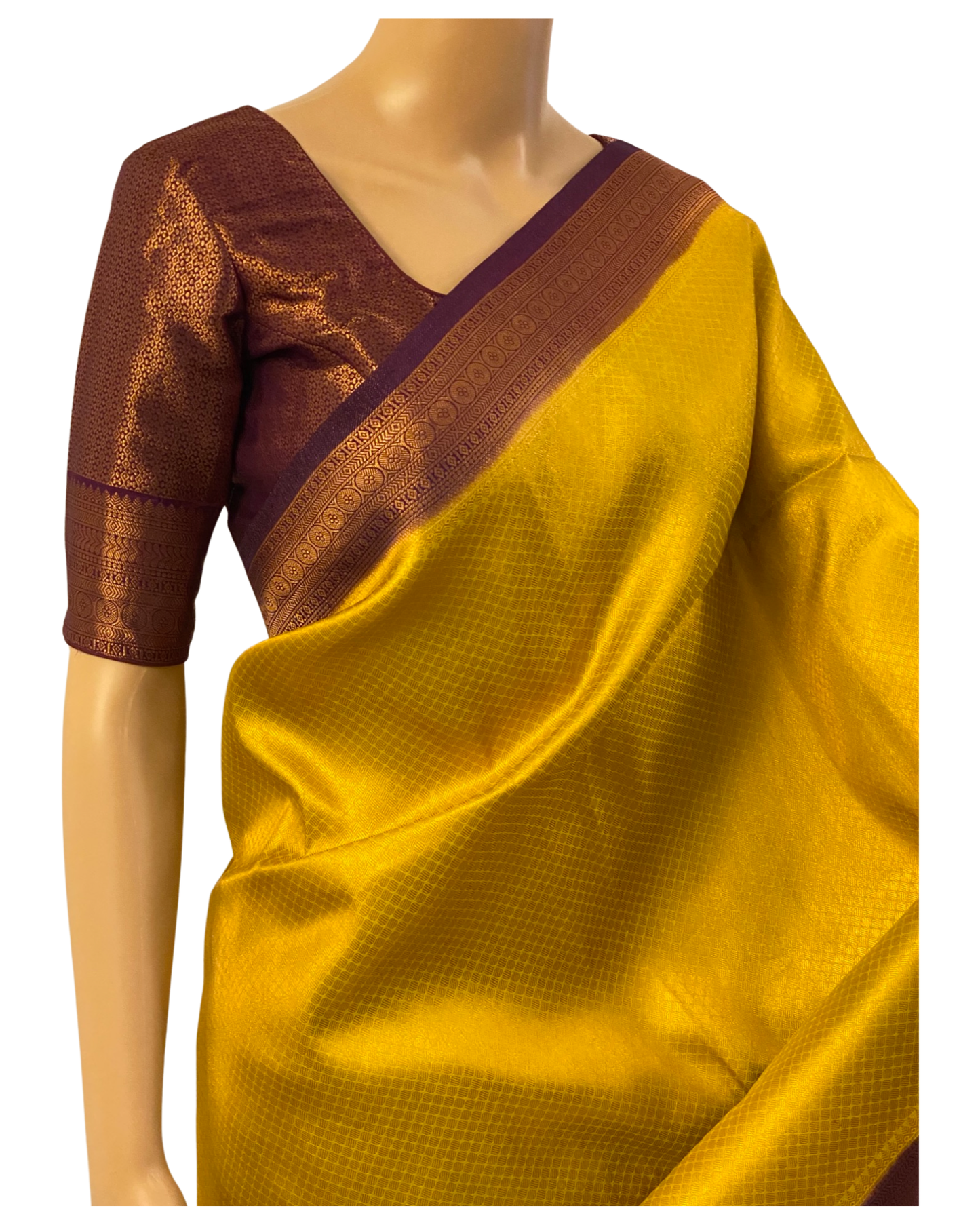 Yellow Kubera Silk Saree