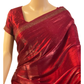 Designer Maroon Swarovski Satin Silk Saree (zoom view)