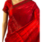 Designer Red Swarovski Satin Silk Saree (close up)