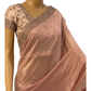 Bollywood Style Designer Pure Crepe Fabric Embroidery Saree (left view)
